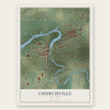 Churchville, New York map print, the full design