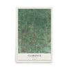 Clarence, New York map print, 12" x 18" Archival Matte Print mockup