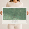 Clarkson, New York map print, 12" x 18" Archival Matte Print mockup