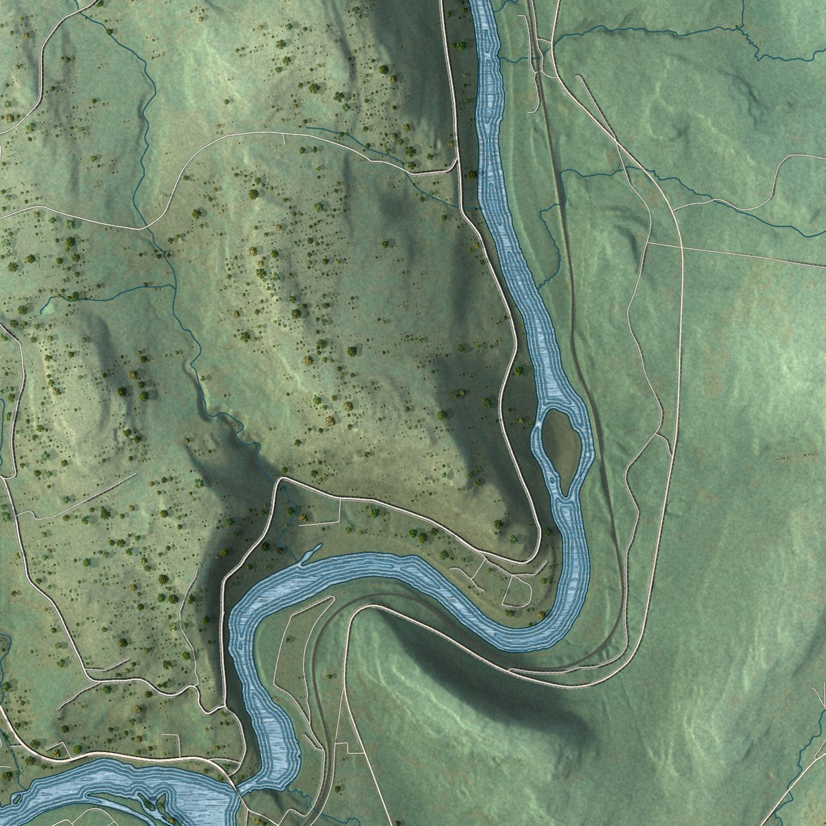 Close-up 2 of the Cochecton, New York map artwork