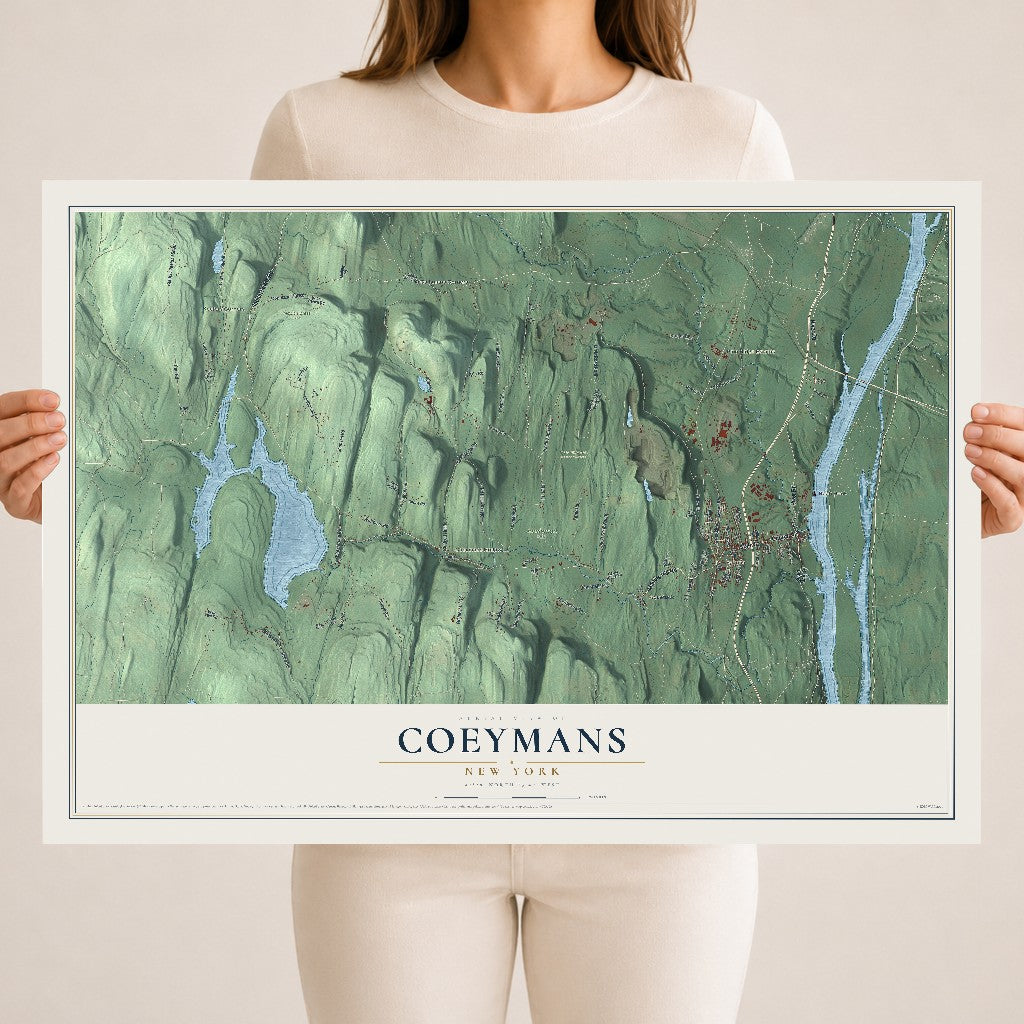Coeymans, New York map print, 18" x 24" Archival Matte Print mockup