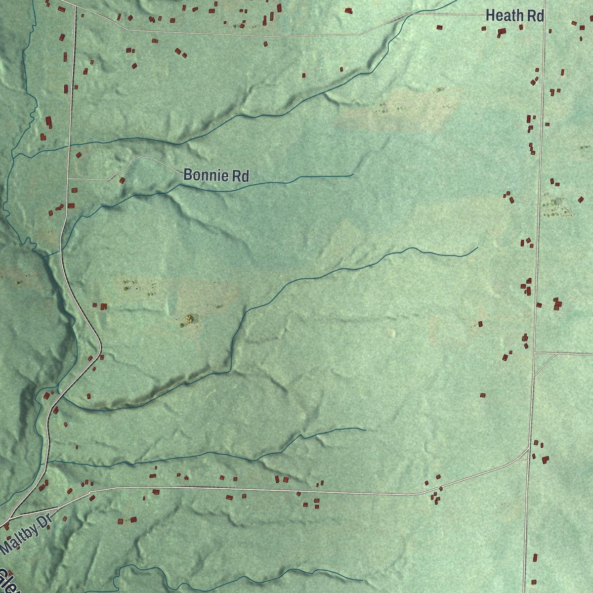 Close-up 2 of the Colden, New York map artwork