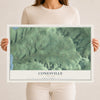 Conesville, New York map print, 12" x 18" Archival Matte Print mockup