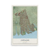 Copiague, New York map print, 12" x 18" Archival Matte Print mockup