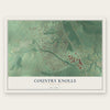 Country Knolls, New York map print, the full design