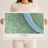 Covert, New York map print, 12" x 18" Archival Matte Print mockup