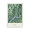 Day, New York map print, 12" x 18" Archival Matte Print mockup