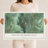 Dickinson Town (Broome County), New York map print, 12" x 18" Archival Matte Print mockup