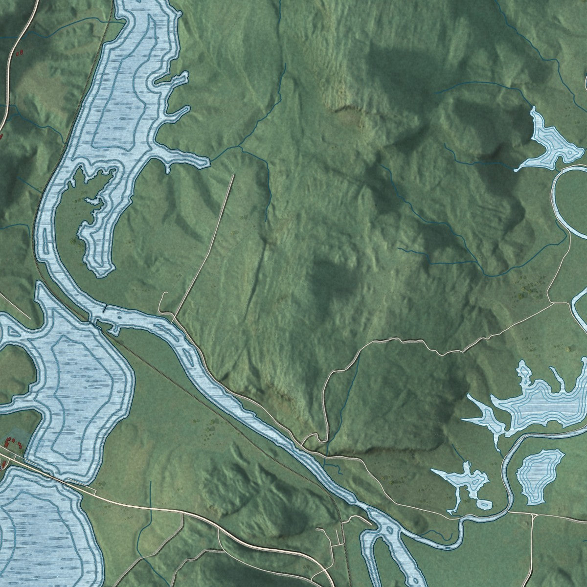 Close-up 1 of the Dresden, New York map artwork