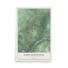 East Glenville, New York map print, 12" x 18" Archival Matte Print mockup
