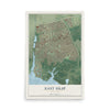 East Islip, New York map print, 12" x 18" Archival Matte Print mockup