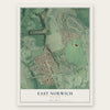 East Norwich, New York map print, the full design