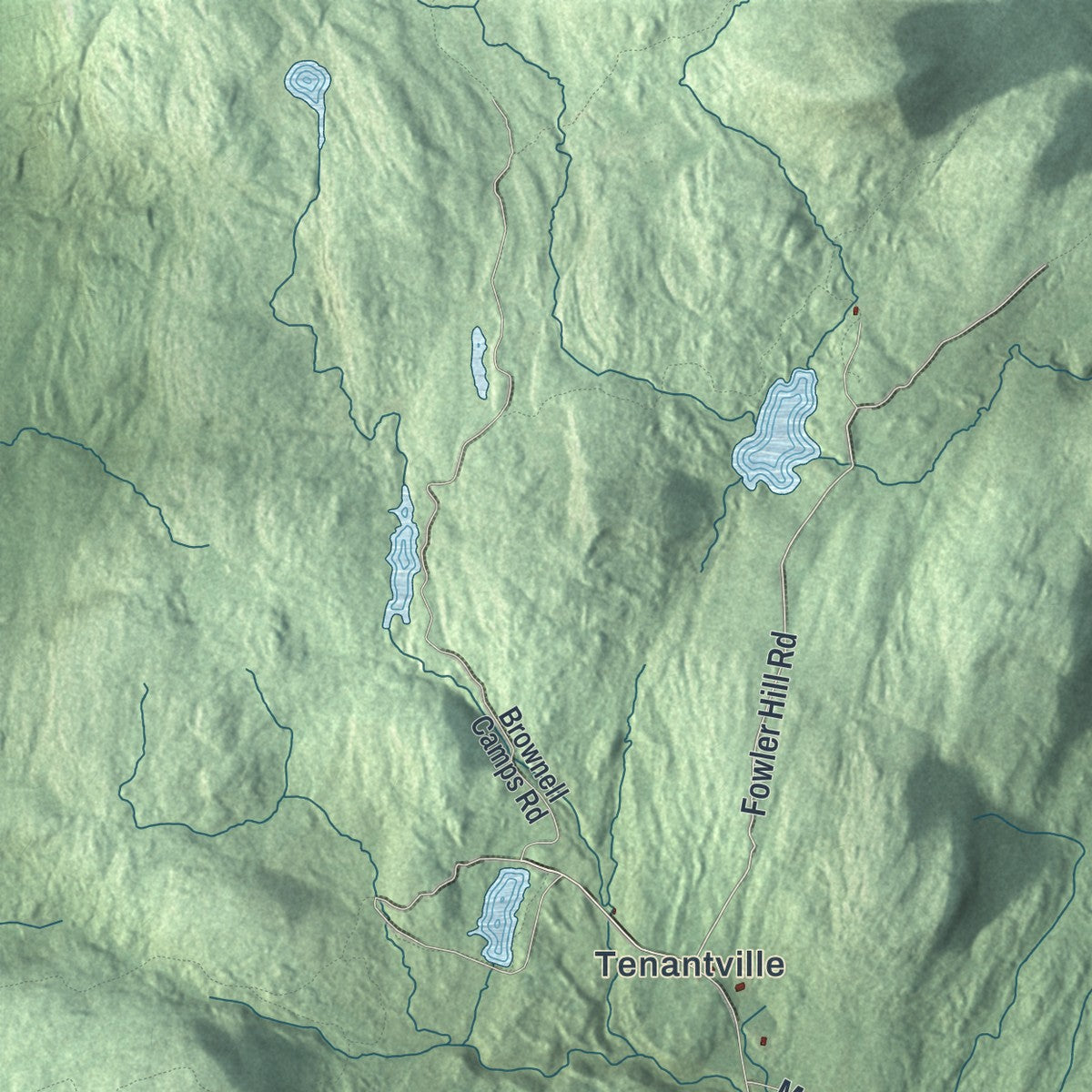 Close-up 1 of the Edinburg, New York map artwork