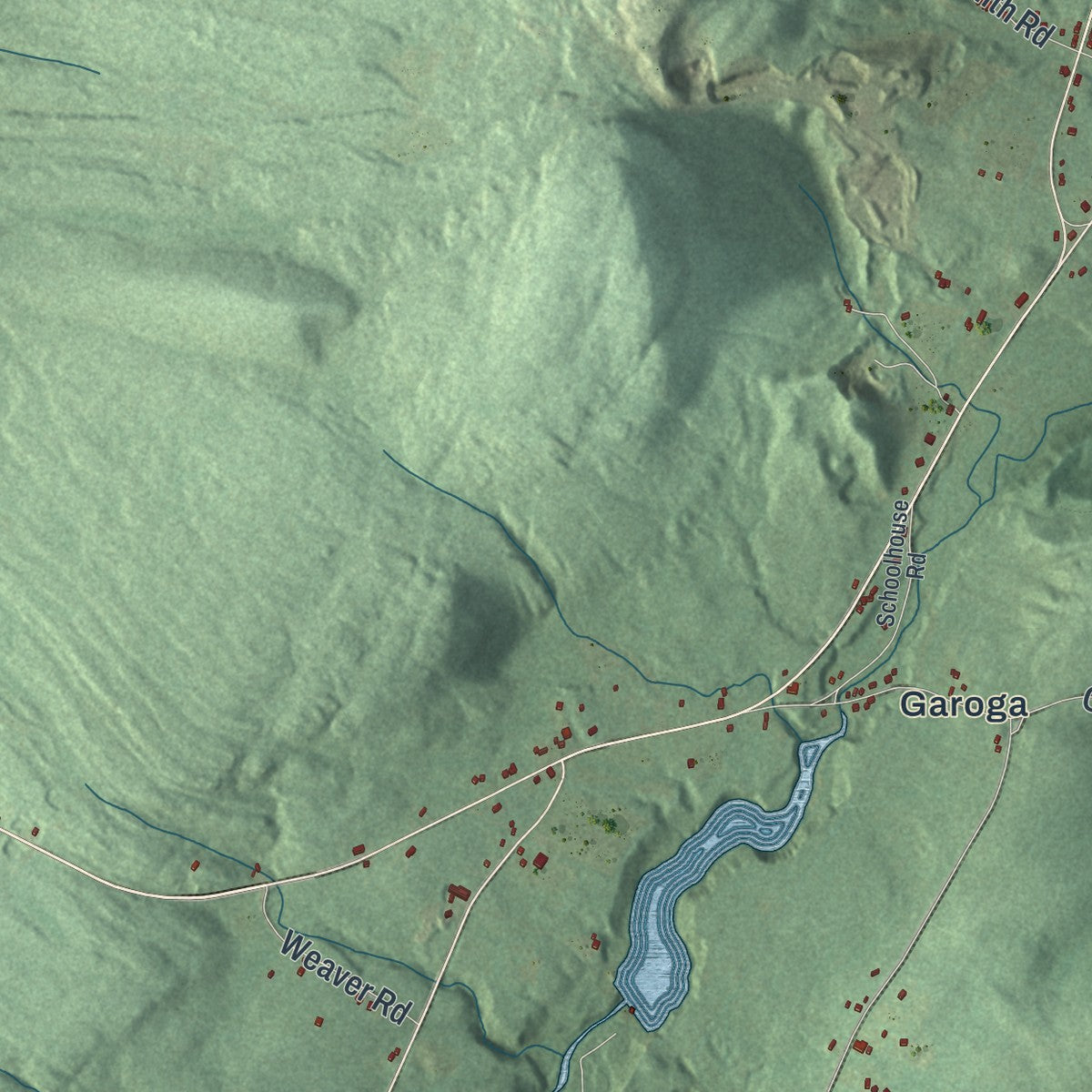 Close-up 1 of the Ephratah, New York map artwork