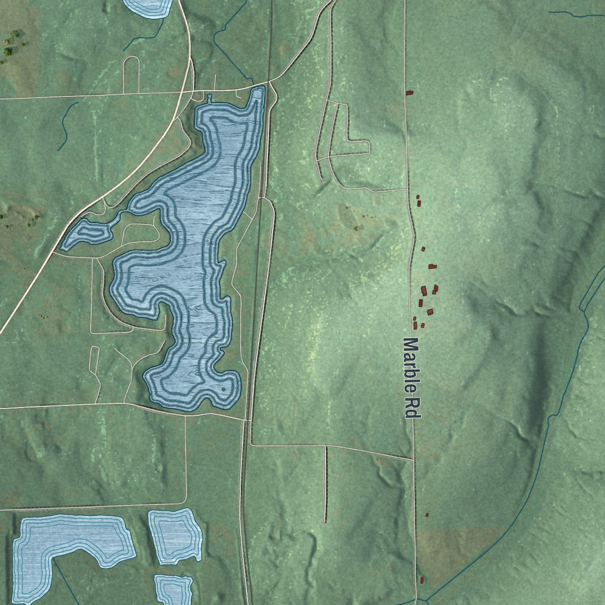 Close-up 1 of the Farmersville, New York map artwork