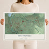 Fayetteville, New York map print, 12" x 18" Archival Matte Print mockup