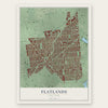 Flatlands, New York map print, the full design