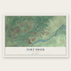 Fort Drum, New York map print, the full design