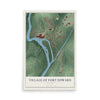 Fort Edward, New York map print, 12" x 18" Archival Matte Print mockup
