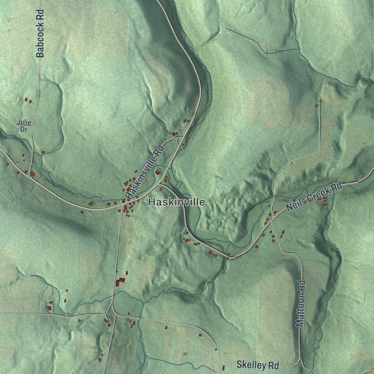 Close-up 2 of the Fremont Town (Steuben County), New York map artwork