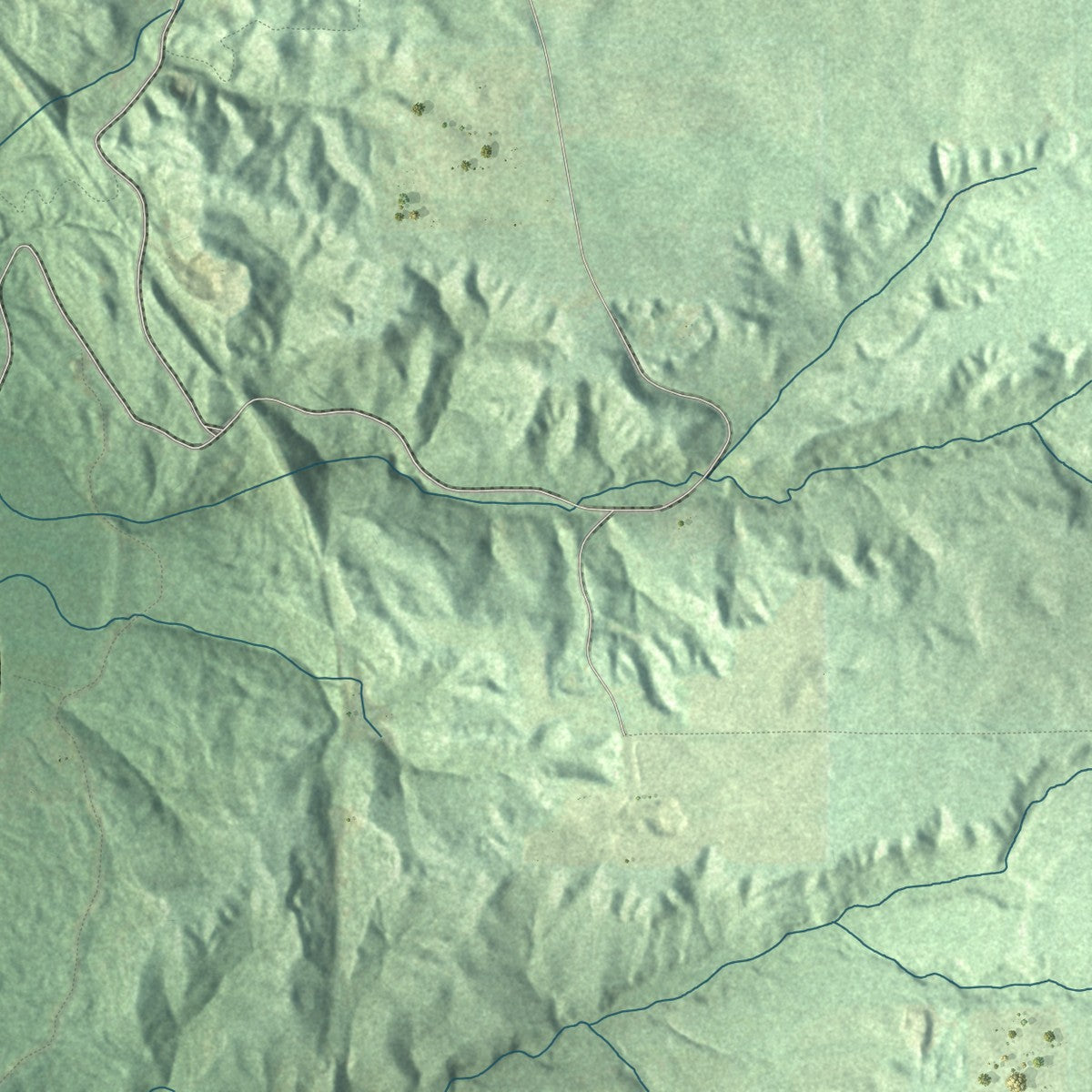 Close-up 1 of the Genesee Falls, New York map artwork