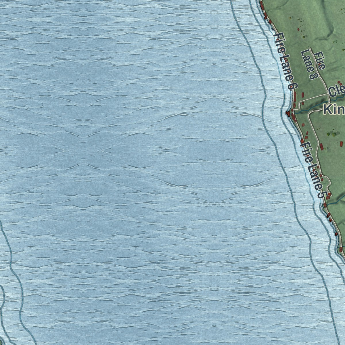 Close-up 1 of the Genoa, New York map artwork