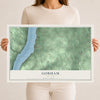 Gorham, New York map print, 12" x 18" Archival Matte Print mockup