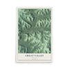 Great Valley, New York map print, 12" x 18" Archival Matte Print mockup
