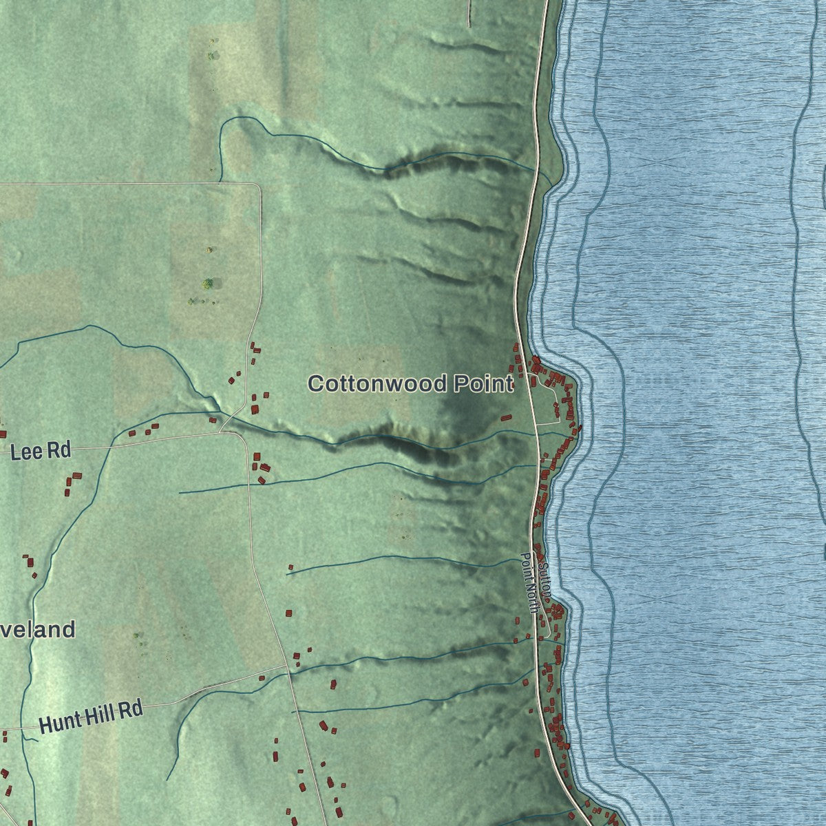 Close-up 1 of the Groveland, New York map artwork