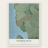 Harbor Hills, New York map print, the full design