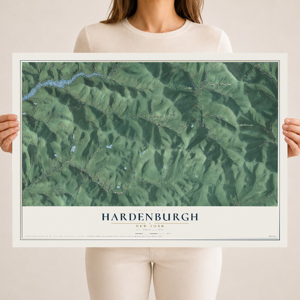 Hardenburgh, New York map print, 18" x 24" Archival Matte Print mockup