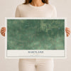 Hartland, New York map print, 12" x 18" Archival Matte Print mockup
