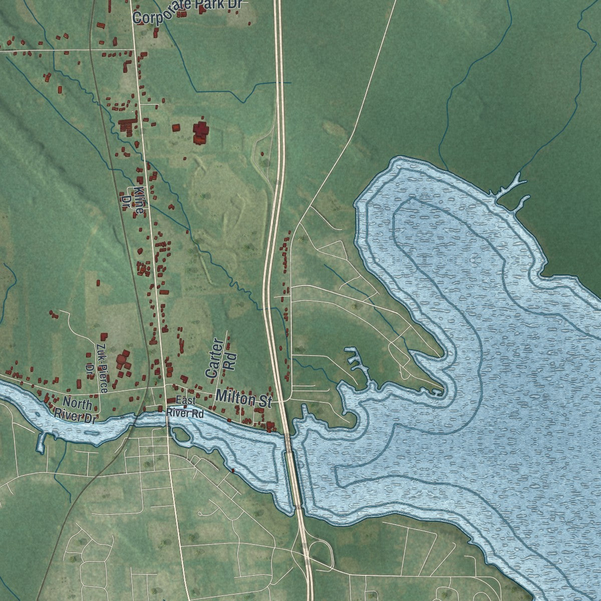 Close-up 1 of the Hastings, New York map artwork