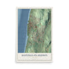 Hastings-on-Hudson, New York map print, 12" x 18" Archival Matte Print mockup