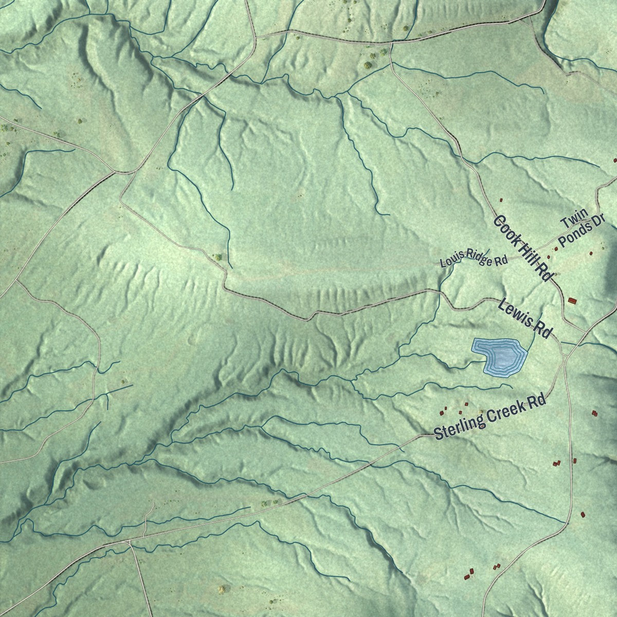 Close-up 2 of the Herkimer, New York map artwork