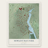Hewlett Bay Park, New York map print, the full design
