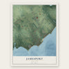 Jamesport, New York map print, the full design