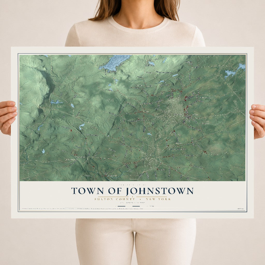 Map of the Town of Johnstown, Fulton County, New York, 18 x 24 inch unframed archival matte print