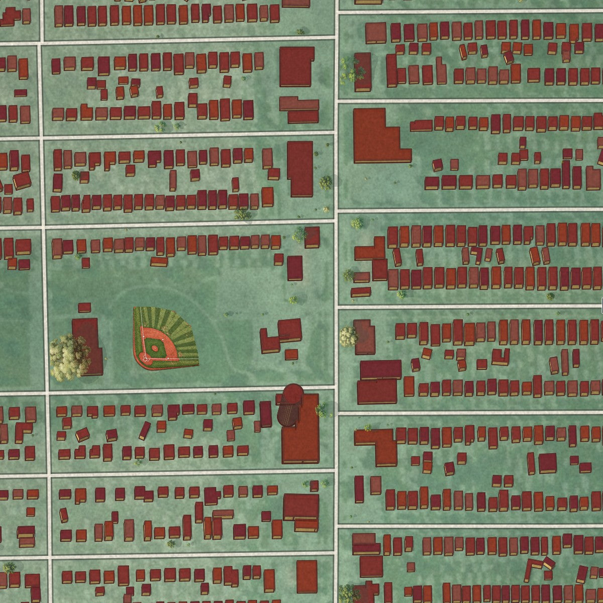 Close-up 1 of the Kenmore, New York map artwork