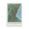 Lake George, New York map print, 12" x 18" Archival Matte Print mockup