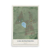 Lake Ronkonkoma, New York map print, 12" x 18" Archival Matte Print mockup