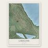 Lakeland, New York map print, the full design
