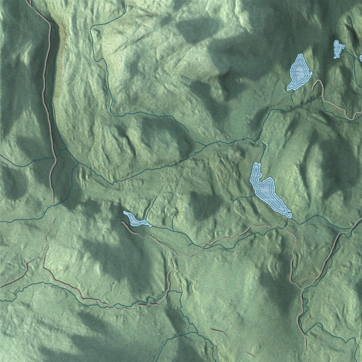 Close-up of the map of Lewis, Essex County, New York print showing street and building detail