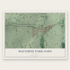 Malverne Park Oaks, New York map print, the full design
