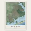 Mastic Beach, New York map print, the full design