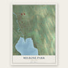 Melrose Park, New York map print, the full design