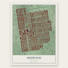 Midwood, New York map print, the full design