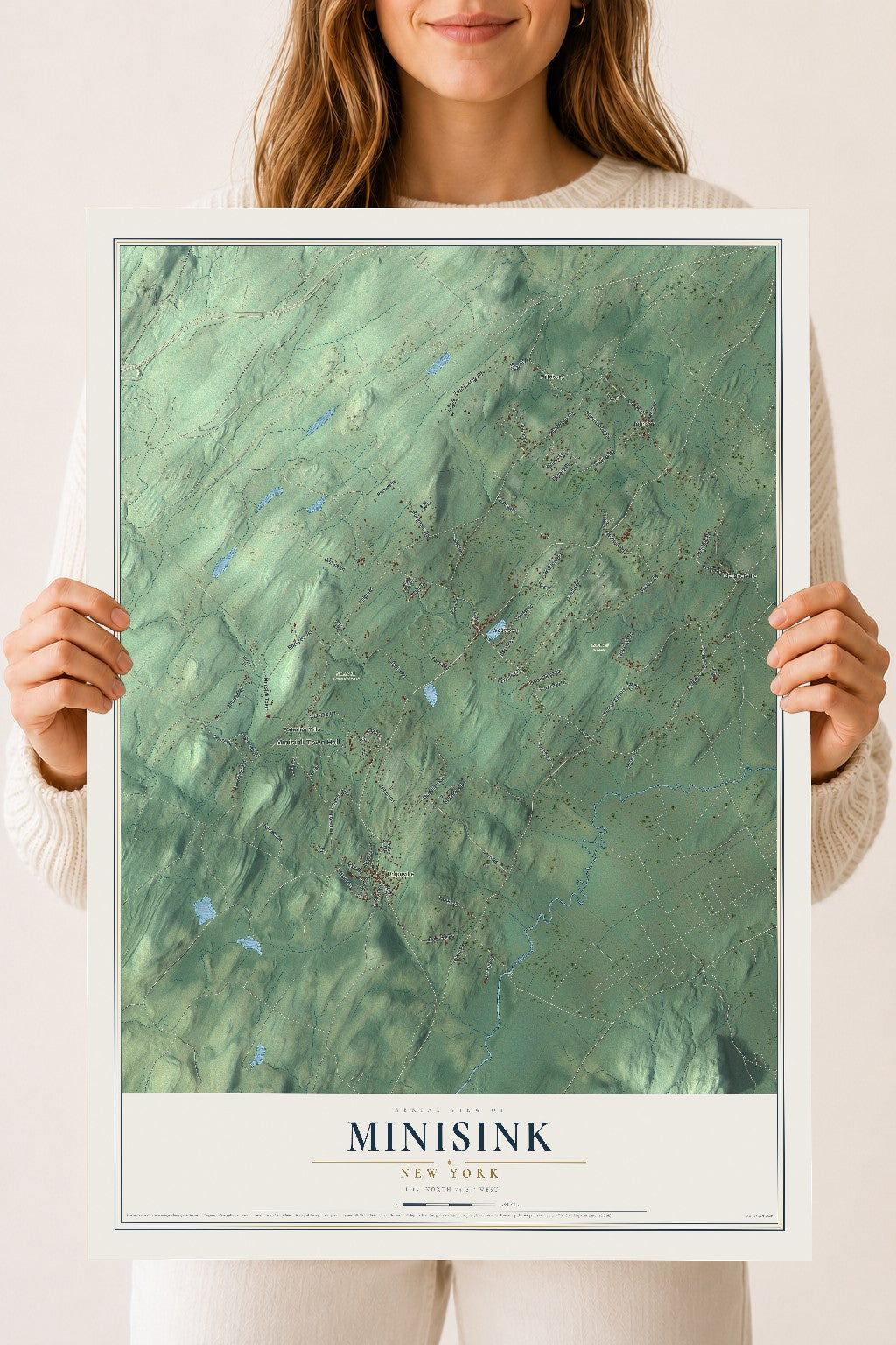 Map of Minisink, New York, 18 x 24 inch unframed archival matte print