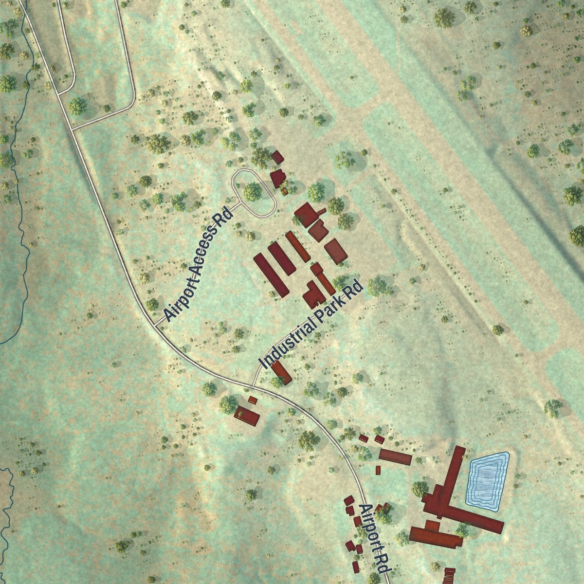 Close-up of the map of Mongaup Valley, New York print showing street and building detail