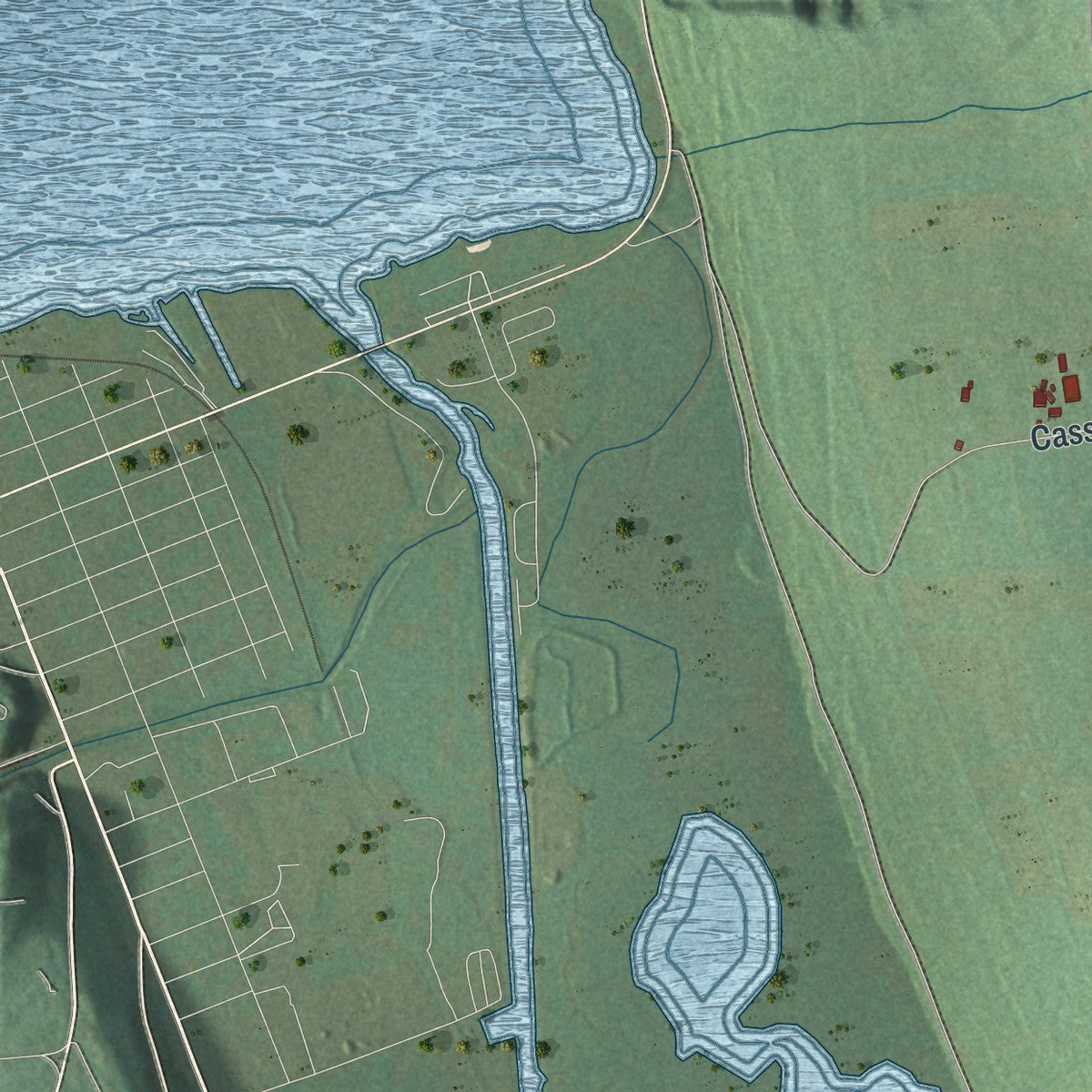 Close-up 2 of the Montour, New York map artwork